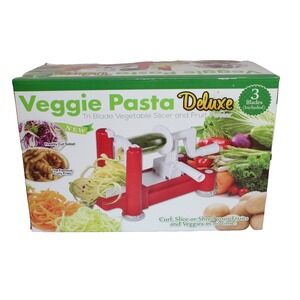 NEW Veggie Pasta Deluxe Vegetable Slicer and Fruit Peeler 3-Blades Tri Blade